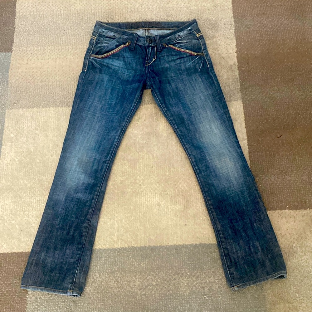 Vintage Guess Premium Denim Y2K Naomi Lowrise Bootcut Jeans Dark Wash 27